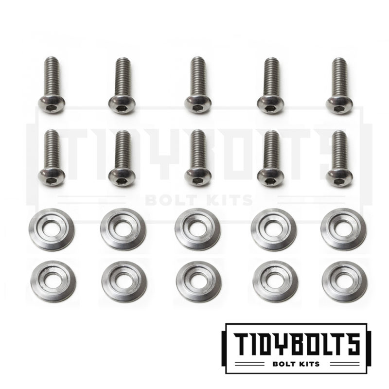 10 PACK STAINLESS STEEL BOLTS & FINISHING WASHERS TIDY BOLTS